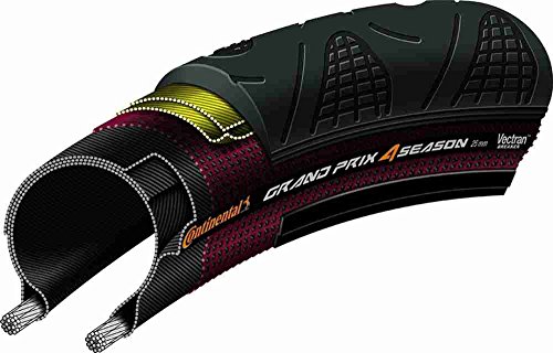 Continental Reifen Rennrad Grand Prix 4-Season, Double Vectran Breaker + DuraSkin, black-black duraskin foldable, 700 x 25C, 100175